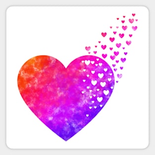 Colourful Breaking Heart Magnet